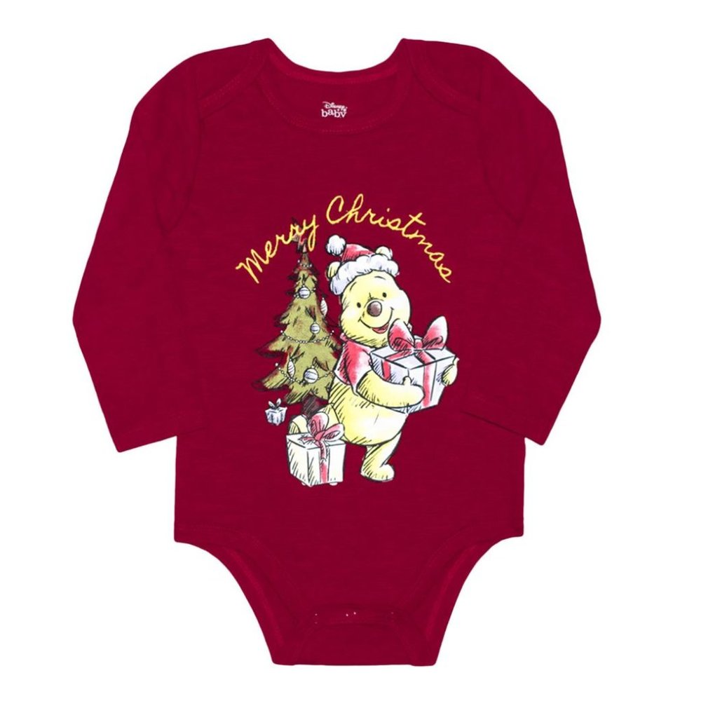 Okie Dokie Christmas Baby Boys Winnie The Pooh Bodysuit